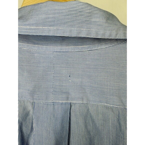 Ralph Lauren Yarmouth Blue Striped Long Sleeve Button Up Shirt Men's 17-34 - Picture 7 of 14